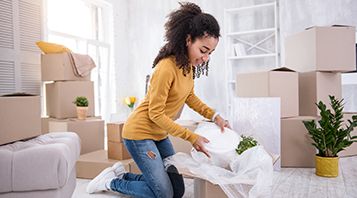 Verpacken von Glas und Porzellan