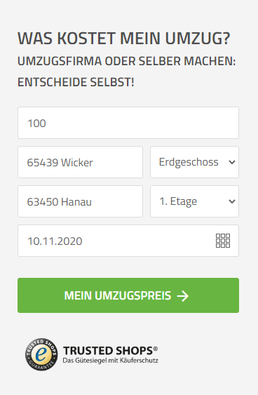 Was kostet mein Umzug
